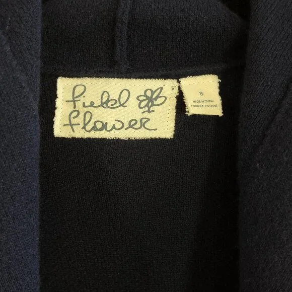 Anthropologie Field Flower Colorblock Wool Sweater Long Cardigan Coat Size Small - Picture 9 of 12